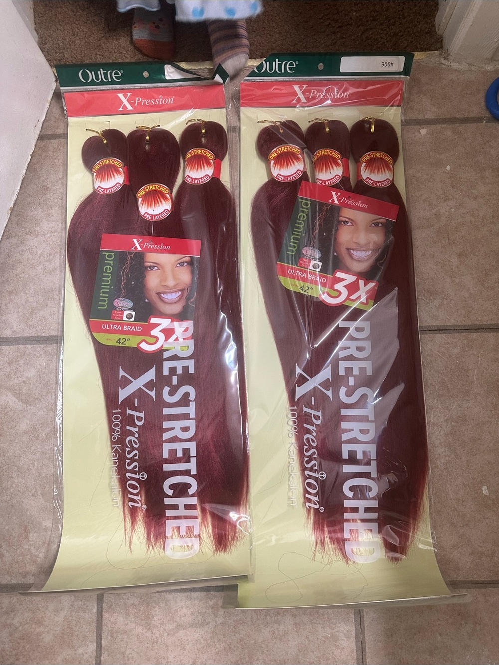 X-Pression Pre-Stretched 3X Ultra Braid Hair Extensions - Burgundy